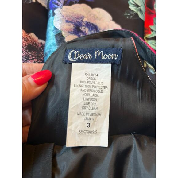 Dear Moon Floral Halter Dress - Size 3 - Picture 3 of 16